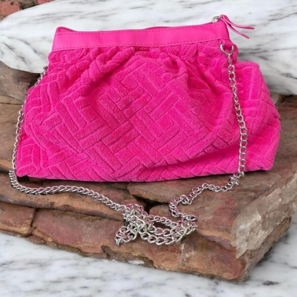 Primark Hot Pink Shoulder Bag Chain‎ Strap Y2K Barbiecore Crossbody Statement